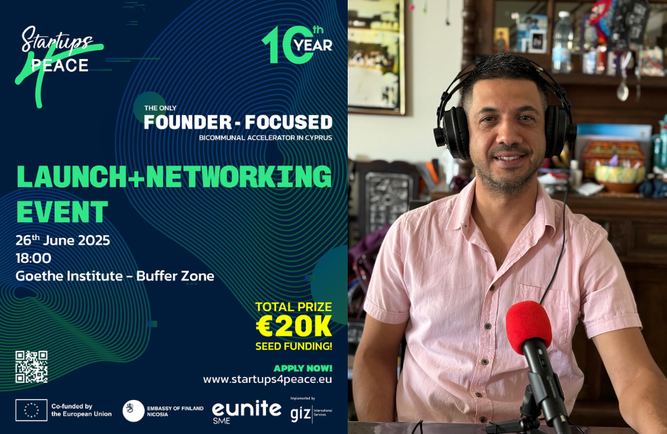 Read more about the article Terra Nullius Cyprus – Episode 29: Announcing the launch of EuniteCyprus’ 10th anniversary of Startups4Peace. Meet Hasan Tabakcı (21/6/2025)